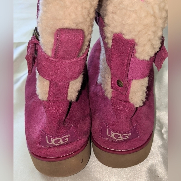 Ugg Australia Jayla Youth Big Kids Raspberry Pink Suede Boots Size 5 1005467K - Picture 4 of 6
